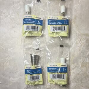 Gatehouse 3in Spring Door Stop Satin Nickel Screw-In 4 Pack MPN 0308847